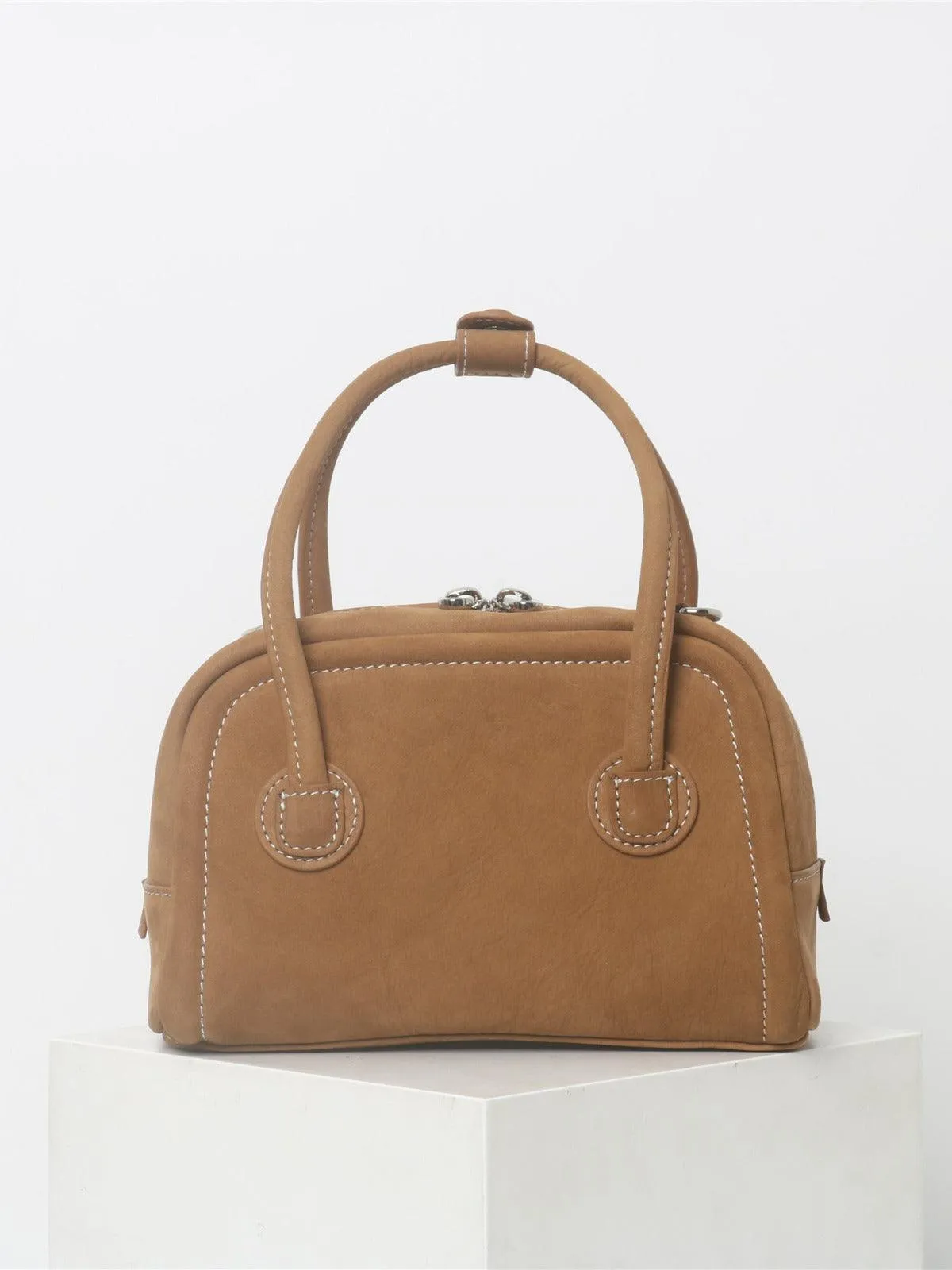 Boston Mini Cowhide Suede Square Shoulder Bag