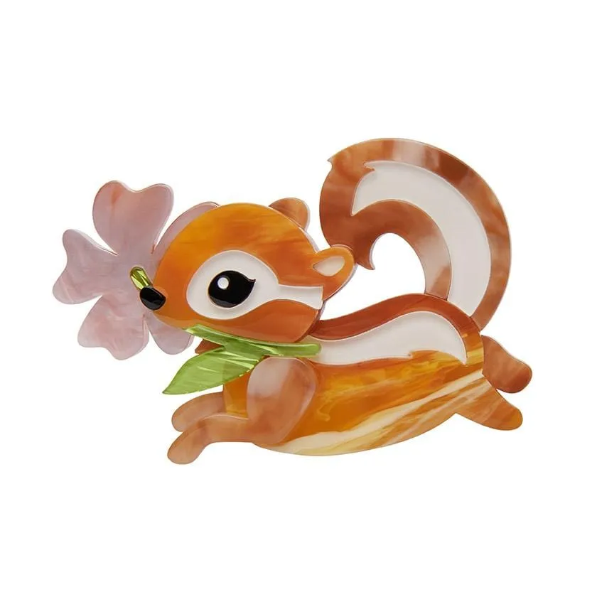 Chocolate the Chipmunk Brooch