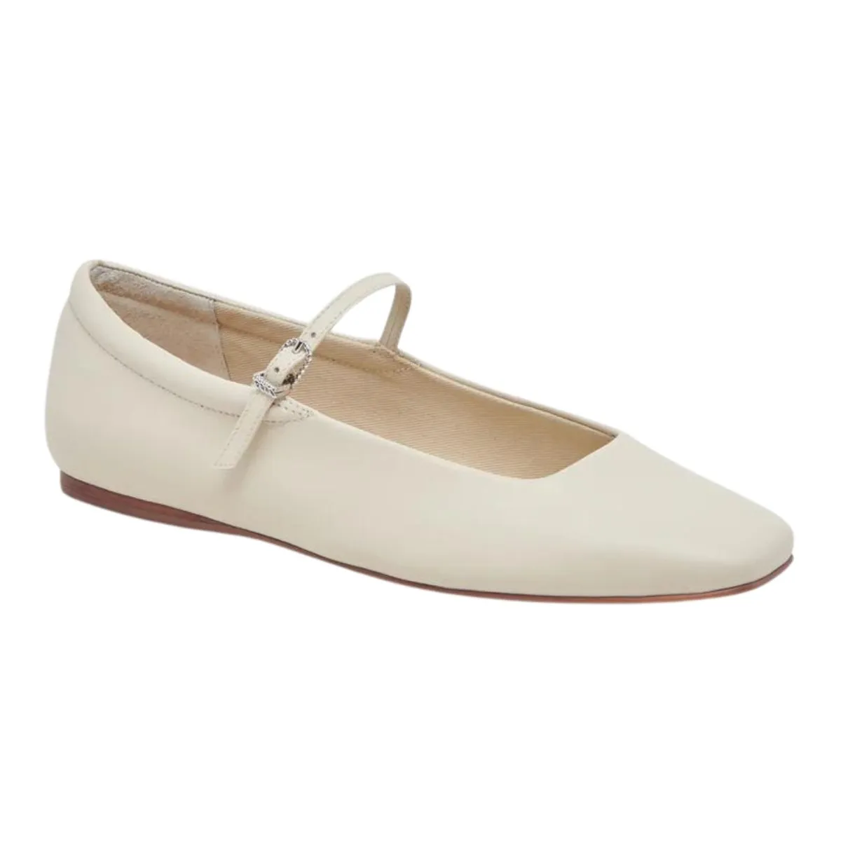 Dolce Vita Women's Reyes Ballet Flats Ivory Leather