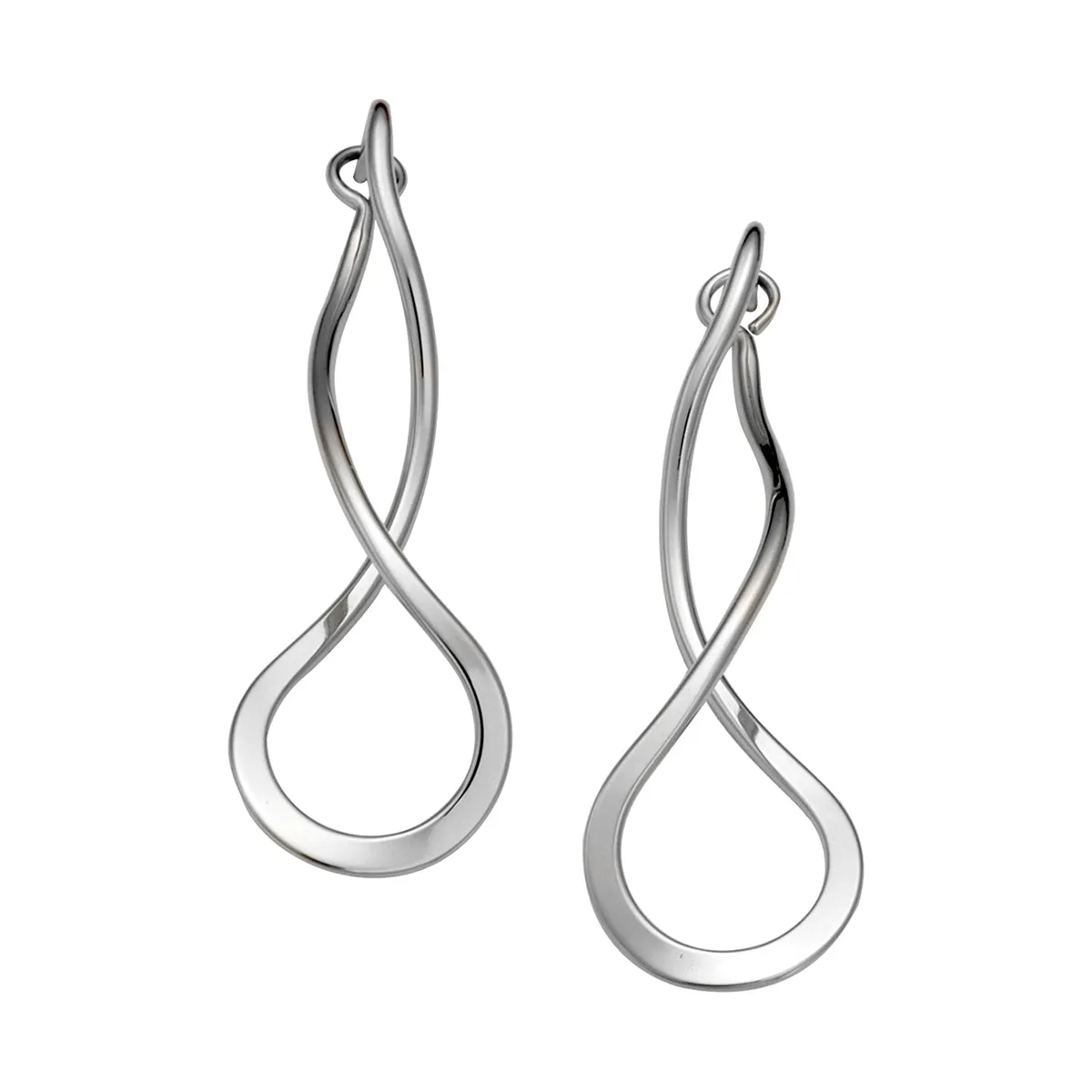 'Endless Braid' Earrings in Sterling Silver