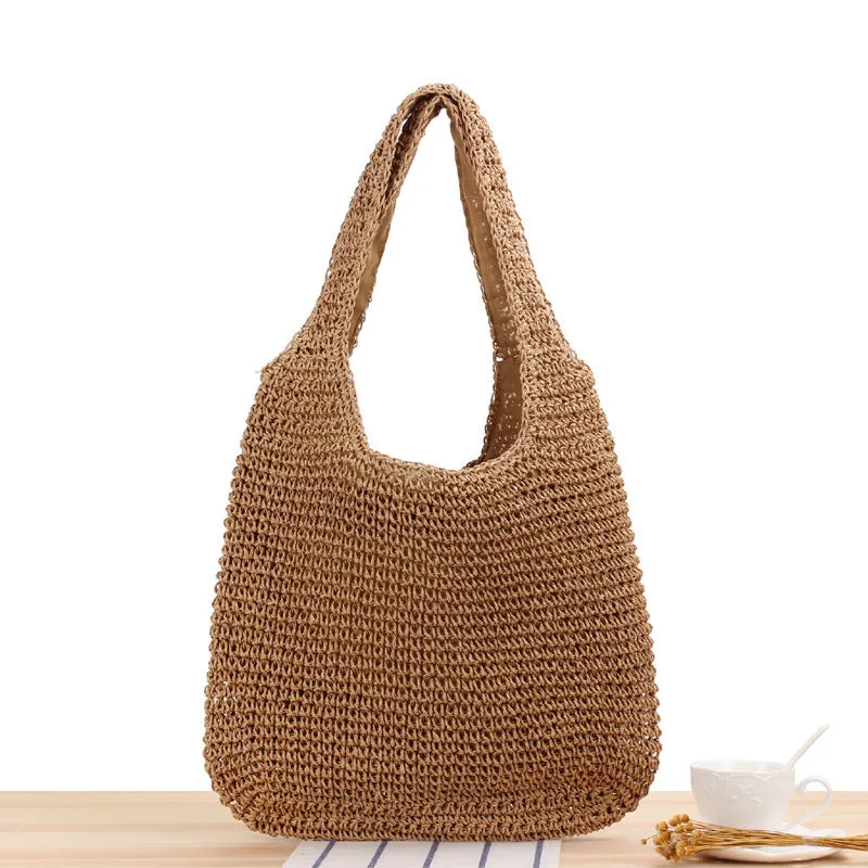 Handmade Round Straw Rattan Bag – Chic Summer Beach Crossbody