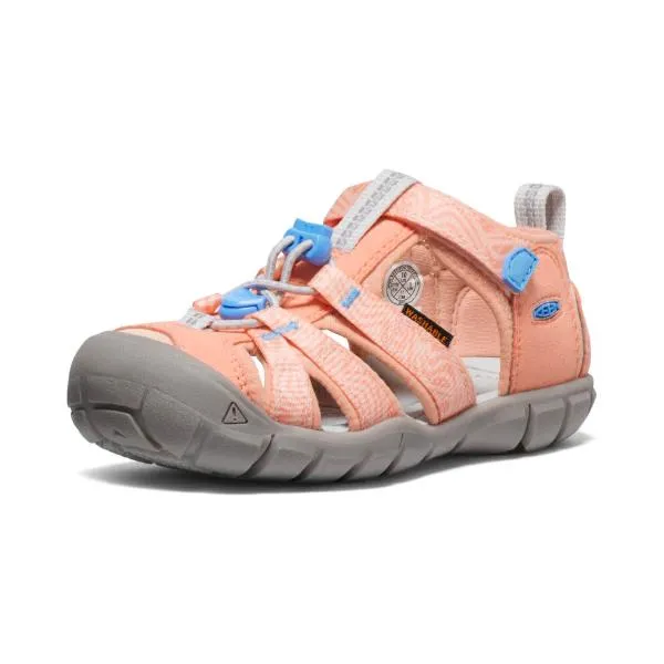 KEEN SEACAMP II CNX PAPAYA PUNCH/MARINA LITTLE/BIG KIDS SANDALS (WATER FRIENDLY)