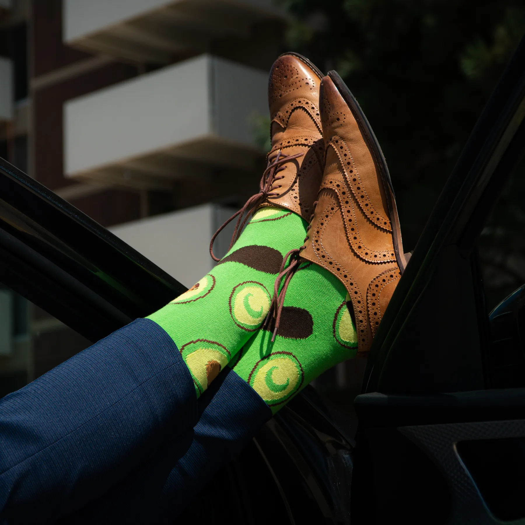 Men's Avocado Fun Dress Socks