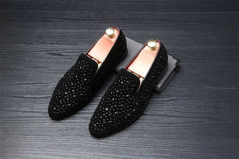 Men's Diamond Wingtip Loafers Causal Wedding Dress Shoes | A2362