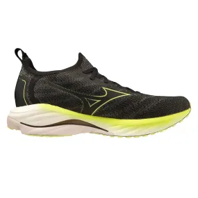 Mens Mizuno Wave Neo Wind - Undyed Black / Luminous