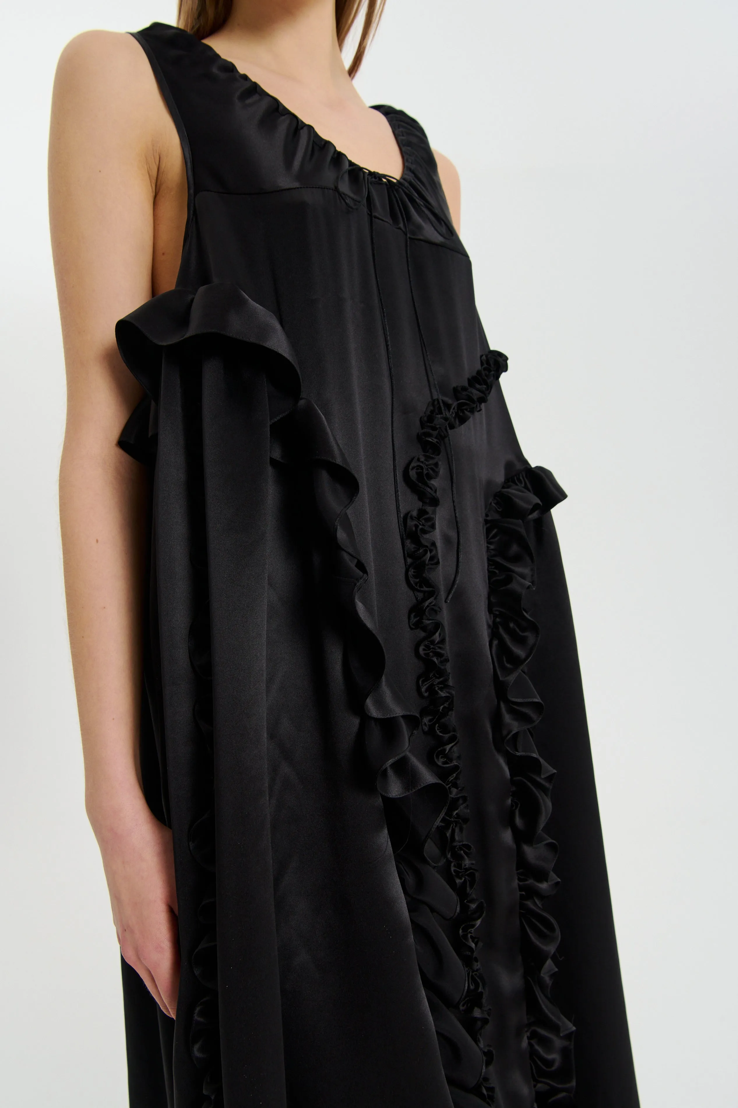 OPAL | DRESS SILK SATIN BLACK