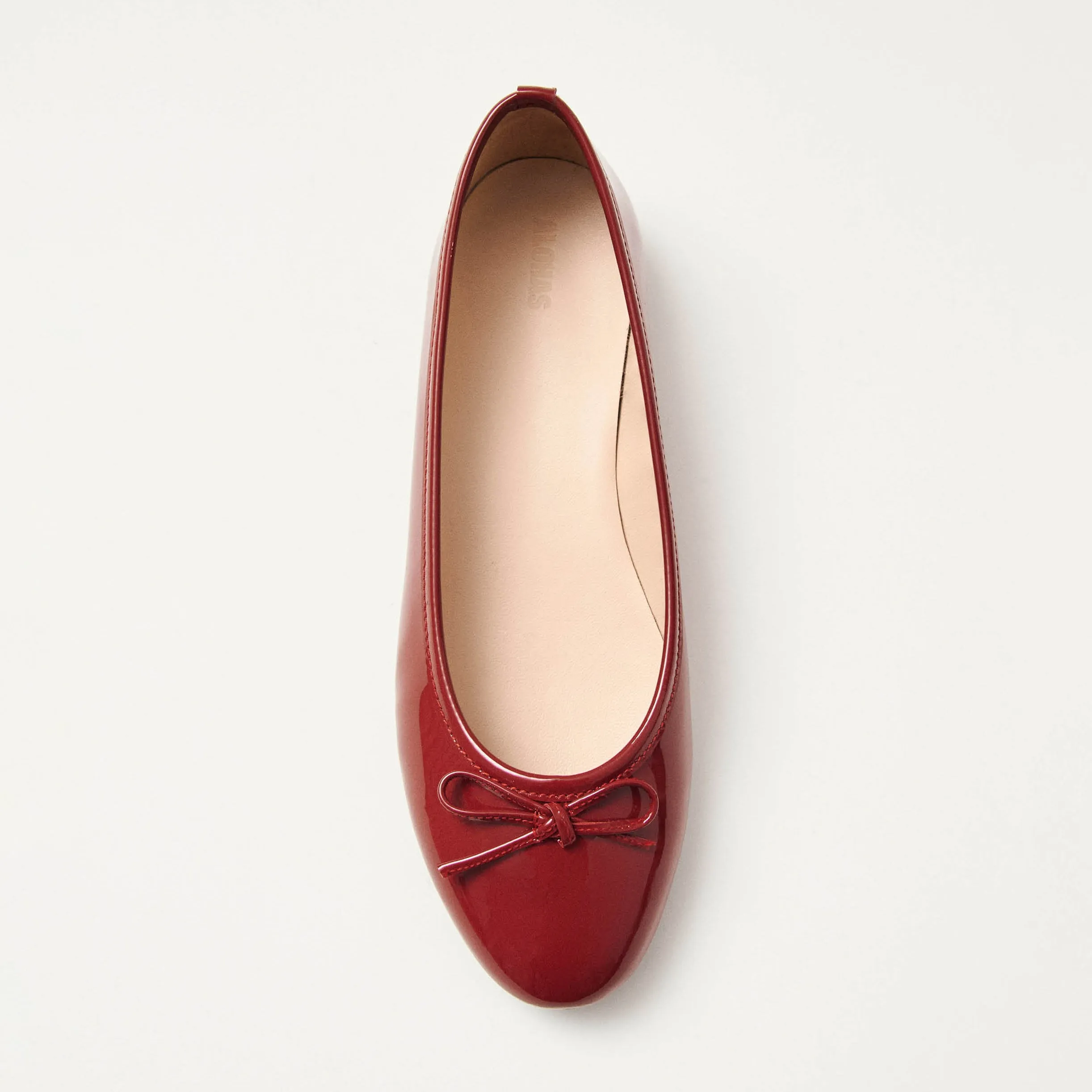 Oriana Onix Red Leather Ballet Flats