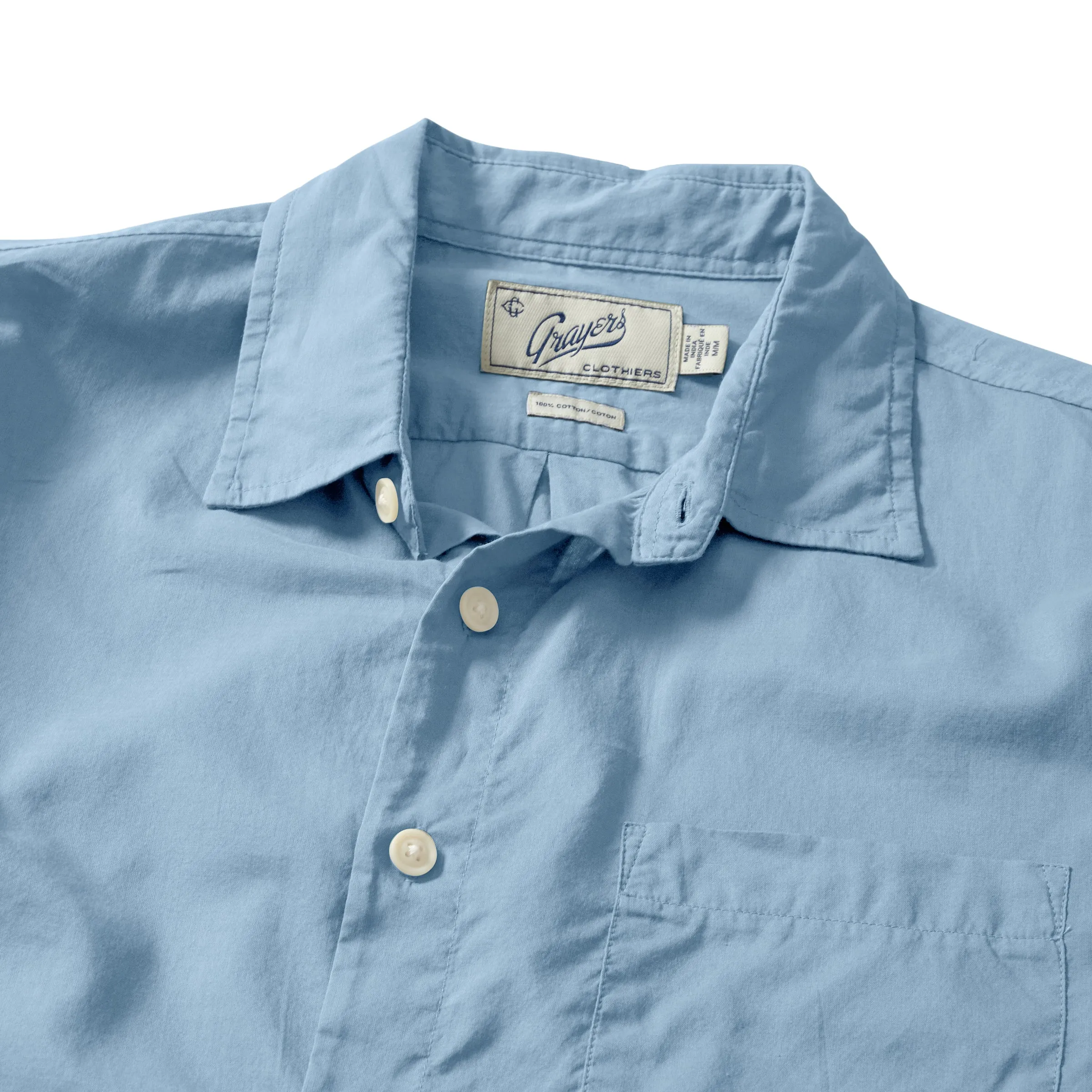 Portofino Featherweight Poplin Shirt - Blue Heaven