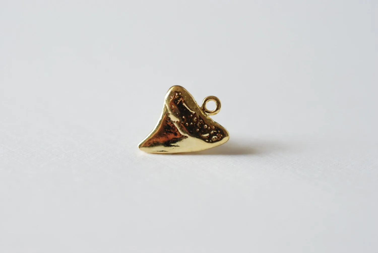 Shiny Vermeil Wholesale Gold Shark Tooth- 18k gold plated over Sterling Silver Shark tooth, Small shark tooth, Shark tooth Necklace Pendant, 73