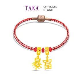 TAKA Jewellery 916 Gold Charm Riches 暴“ ”富“