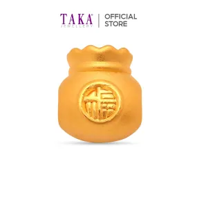 TAKA Jewellery 999 Pure Gold Charm FU DAI