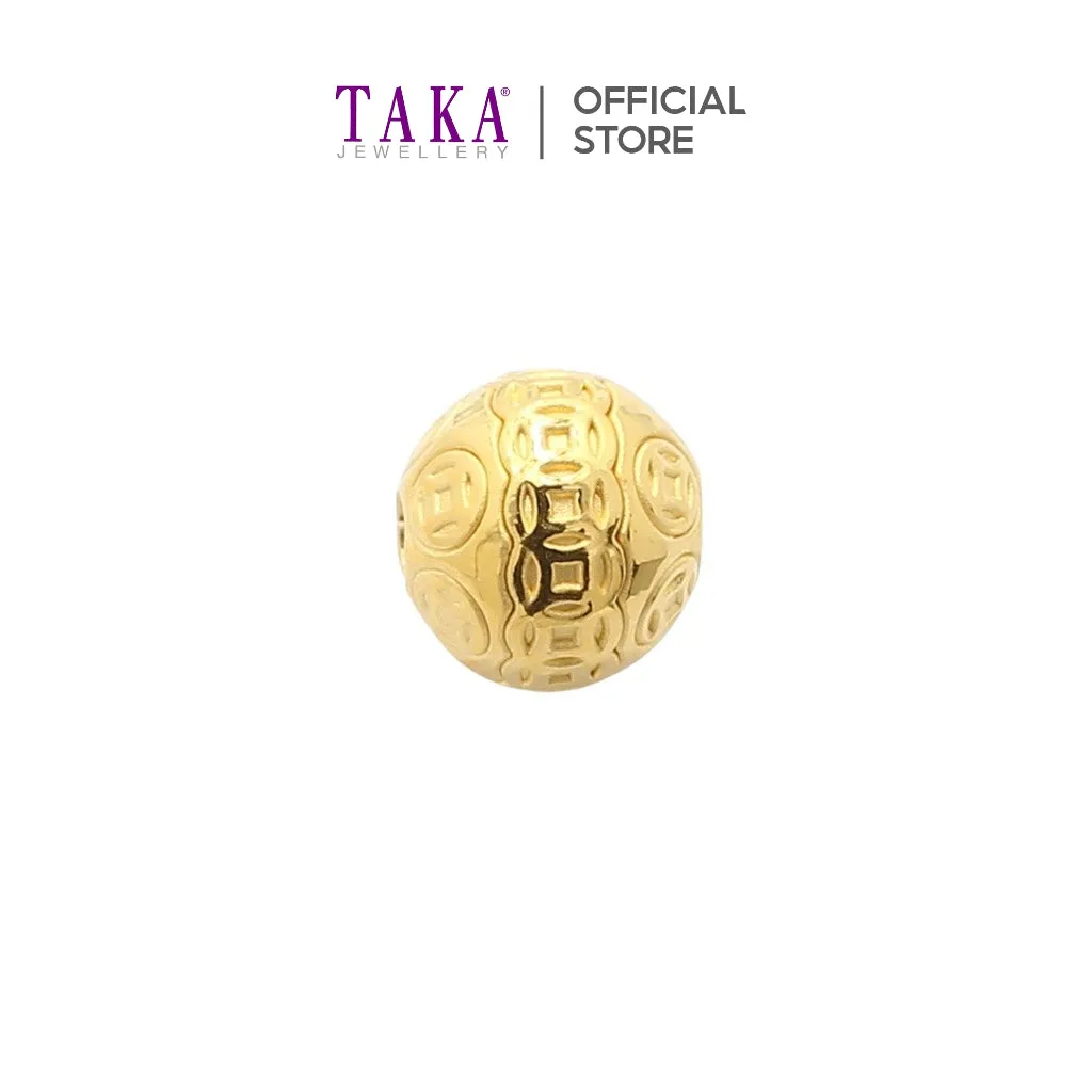 Taka Jewellery 999 Pure Gold Charm with Beads