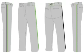 Tapered Open Bottom Baseball Pants Size Samples