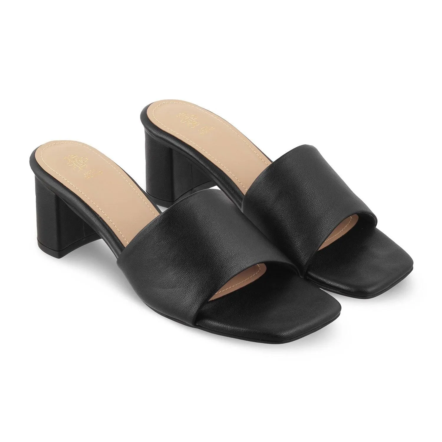 The Bariz Black Women's Casual Block Heel Sandals Tresmode