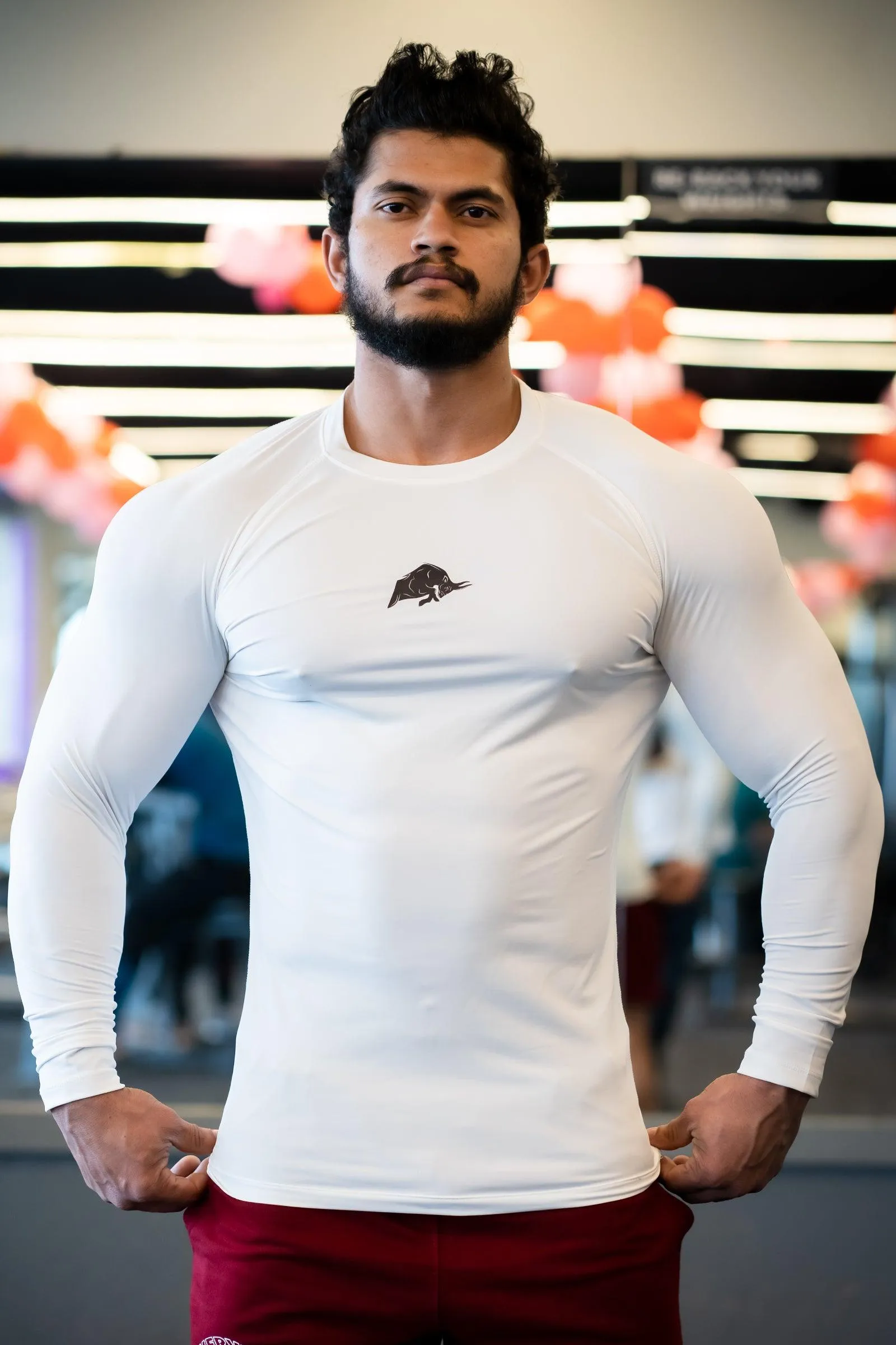 Wild Verve Compression T-shirt Full Sleeve (white)