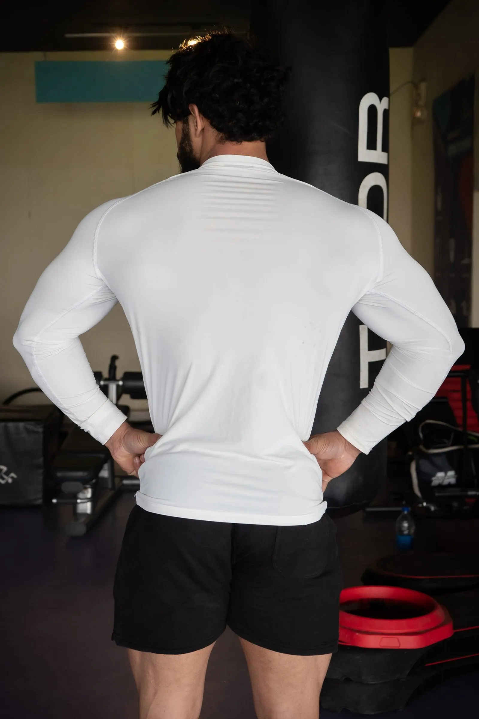 Wild Verve Compression T-shirt Full Sleeve (white)