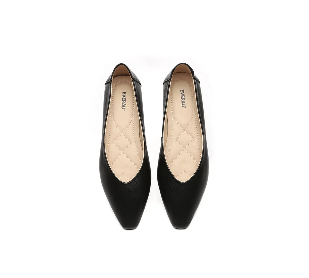 Women Leather Pointed Toe Ballet Flats Everly