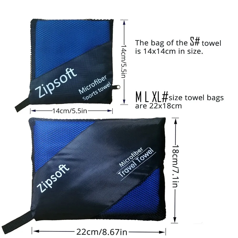 Zipsoft Microfiber Beach Towel | Quick Drying, Lightweight, and Versatile | Perfect for Travel, Sports, Beach, Yoga, and Spa | 2021 Collection