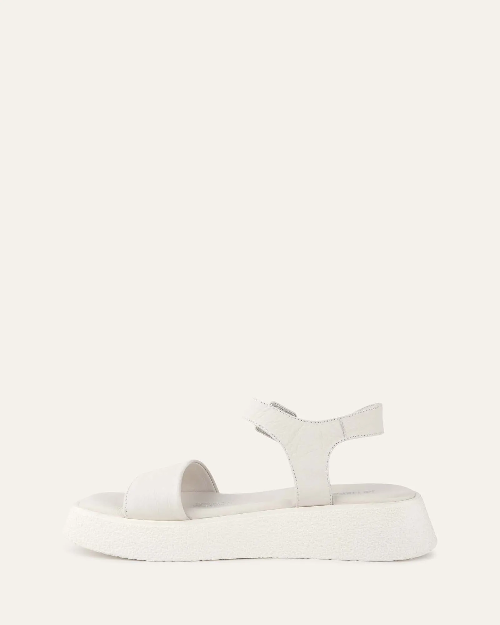 ZURI FLAT SANDALS WHITE LEATHER